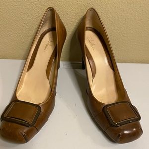 Pre-owned Cole Haan Luggage Brown Leather Loafers 11M